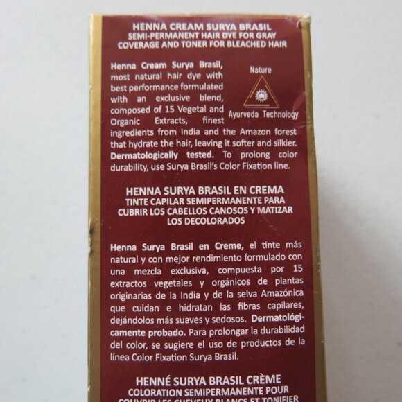 Henna Cream Dark Brown Semi-Permanent Vegan Hair Dye For Gray Coverage 2.37 oz - Picture 5 of 10